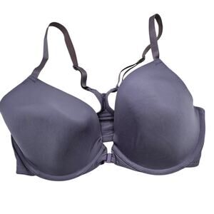 Gilligan & O'Malley Womens Sz 36D Front Clasp T Shirt Bra Light Purple